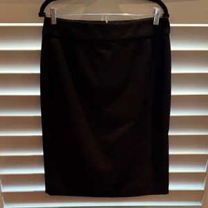 J. Crew Classic Black Lame Pencil Skirt Size 10